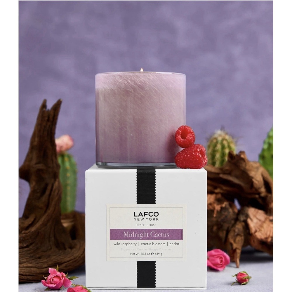 Lafco New York Midnight Cactus Soy Candle - Rasp Cactus Blossum Cedar 6.5 oz